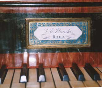 Hammerflügel Christian Erdmann Rancke - Namensschild Hammerflügel Christian Erdmann Rancke - Namensschild