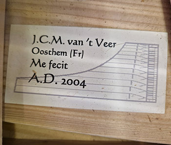 ungebundenes, zweichöriges Clavichord Anonymus, deutsch, ca. 1790, Kopie von Jacques C. M. van t Veer 2004